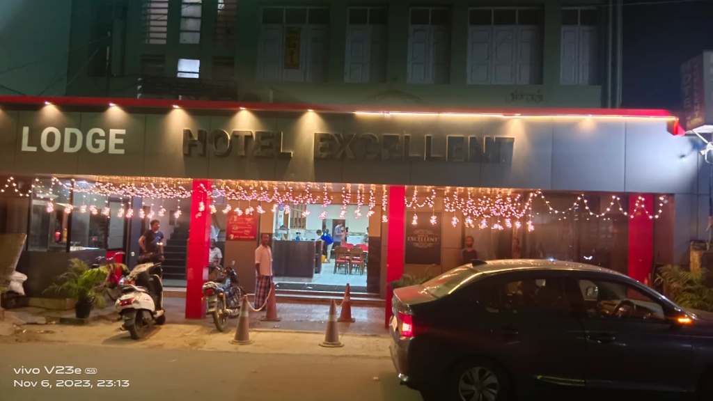 Hotel Excellent Chennai Facade at Night